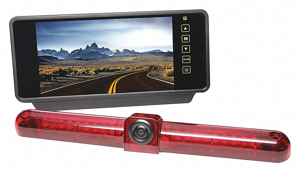 REARVIEW CAMERA SYSTEM, 130 DEGREES, MT9V136, TFT LCD, IP 68, 10G, 5G, 12 TO 24 VDC +/-10%, 7 IN