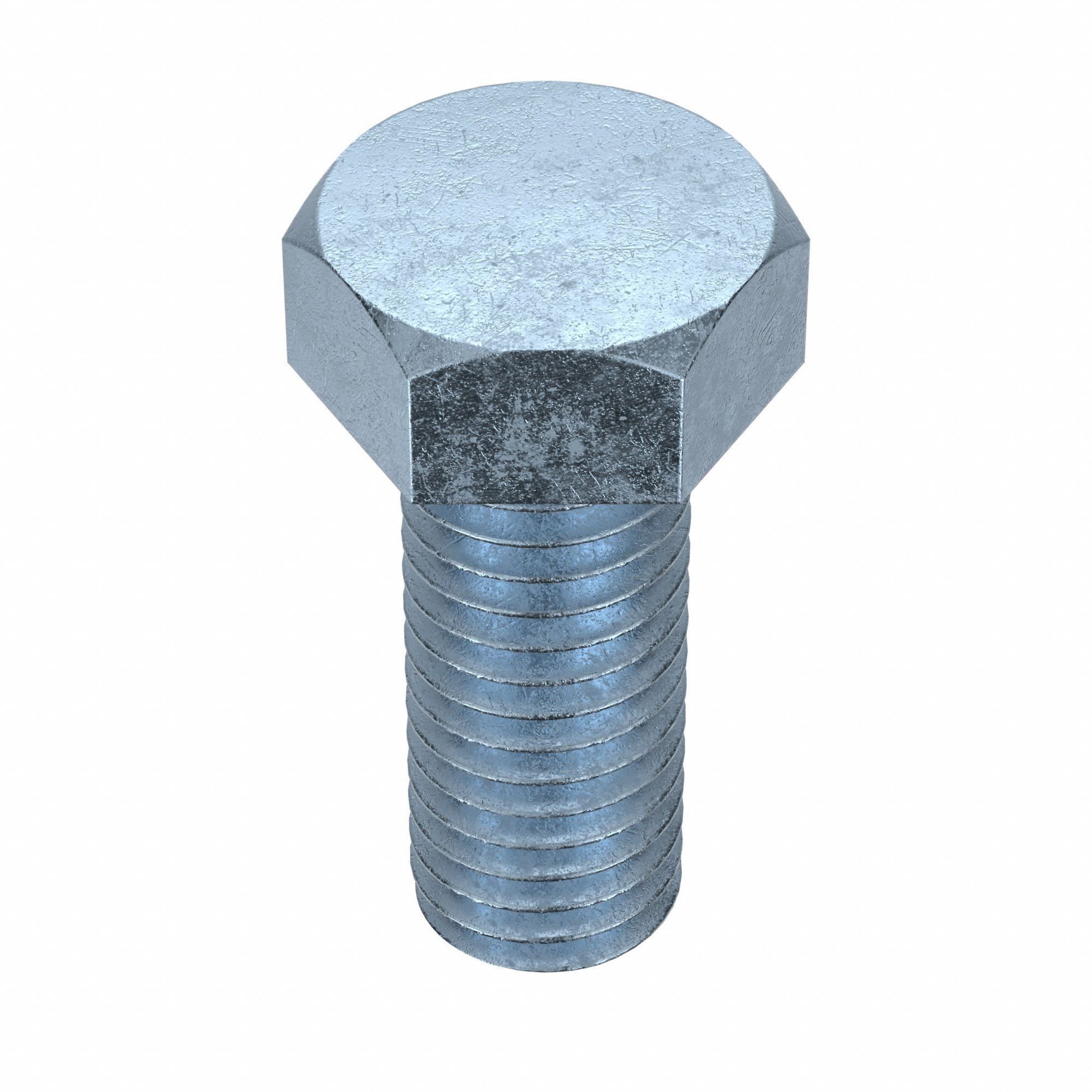Hex Head Cap Screw: Steel, Grade 5, Zinc Plated, 1/2"-13, Coarse, 1 1/4 in lg, Made in USA*, 25 PK