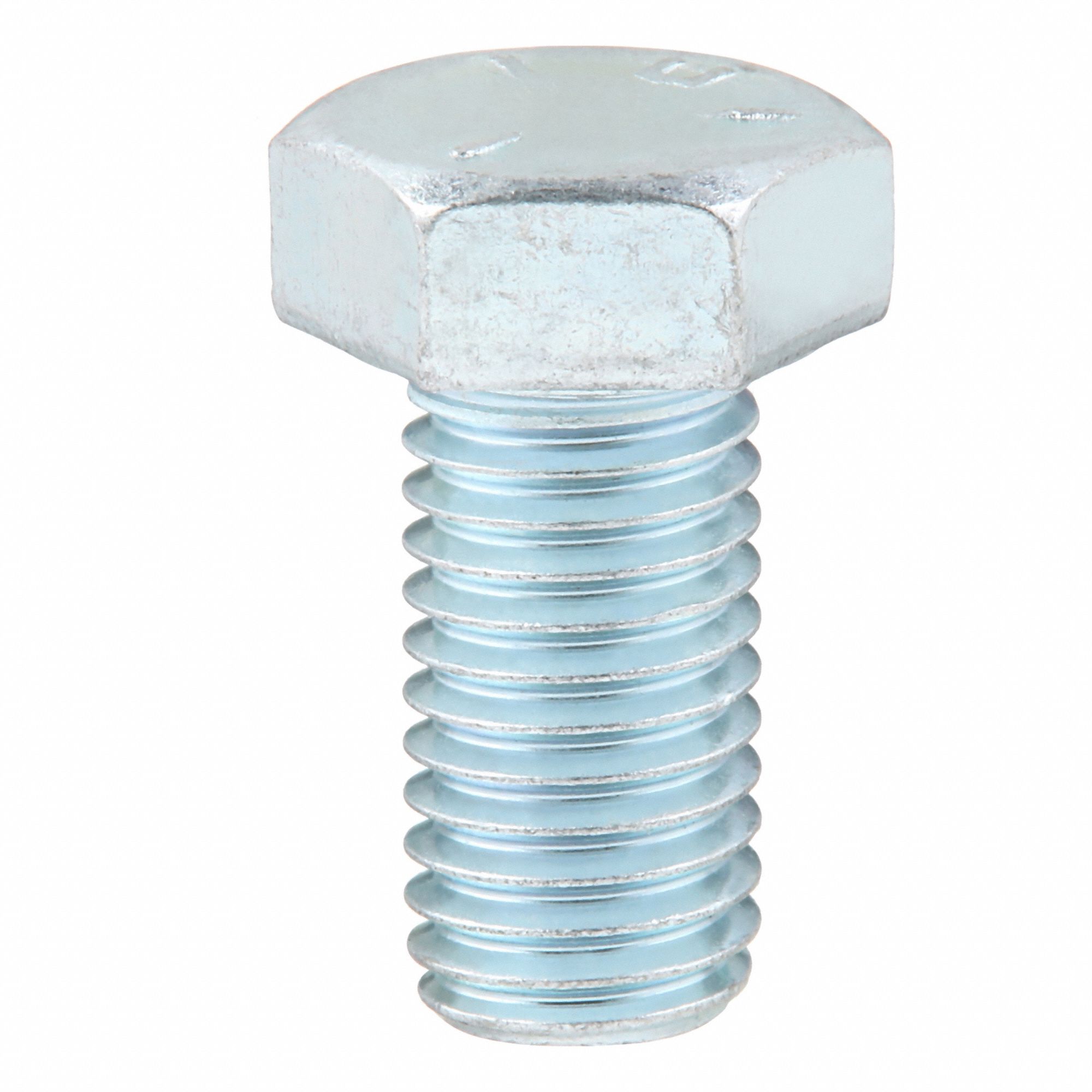 Hex Head Cap Screw: Steel, Grade 5, Zinc Plated, 5/8"-11, Coarse, 1 1/4 in lg, Made in USA*, 10 PK