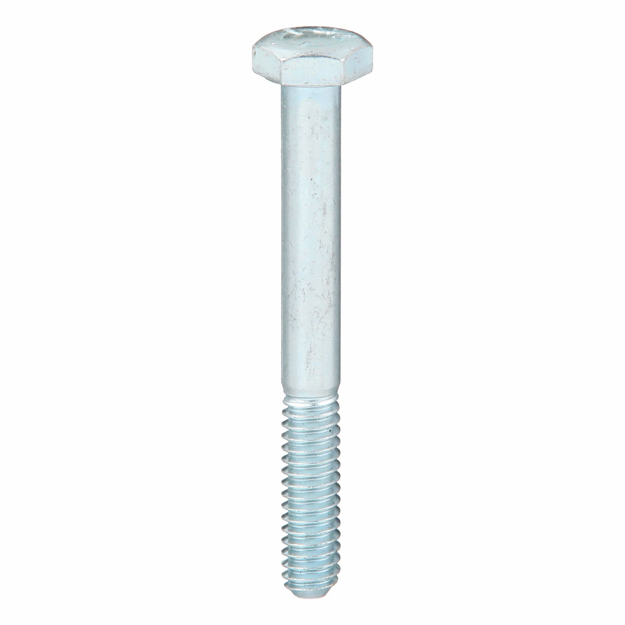 Hex Head Cap Screw: Steel, Grade 5, Zinc Plated, 1/4"-20, Coarse, 2 1/4 in lg, Made in USA*, 50 PK