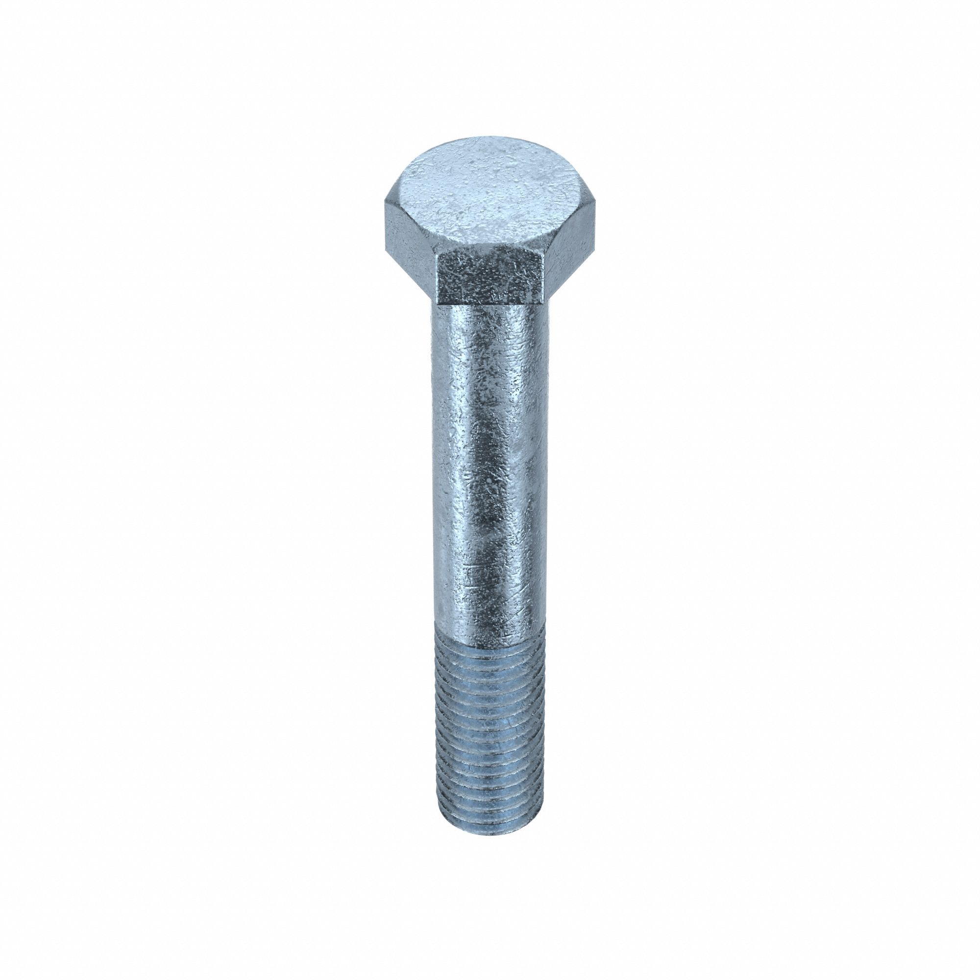 Hex Head Cap Screw: Steel, Grade 5, Zinc Plated, 5/8"-11, Coarse, 4 in lg, Made in USA*, Inch, 5 PK