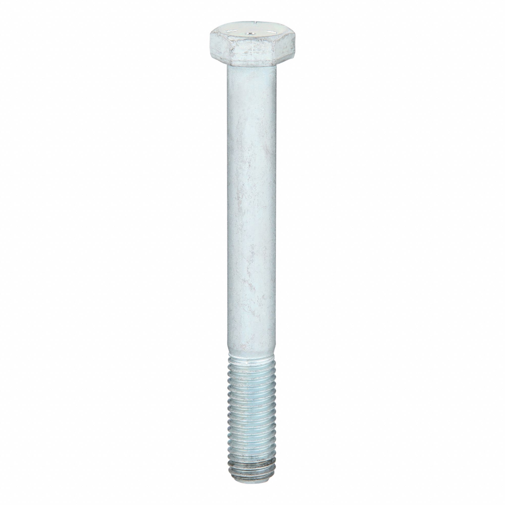 Hex Head Cap Screw: Steel, Grade 5, Zinc Plated, 5/8"-11, Coarse, 5 1/2 in lg, Made in USA*, 5 PK