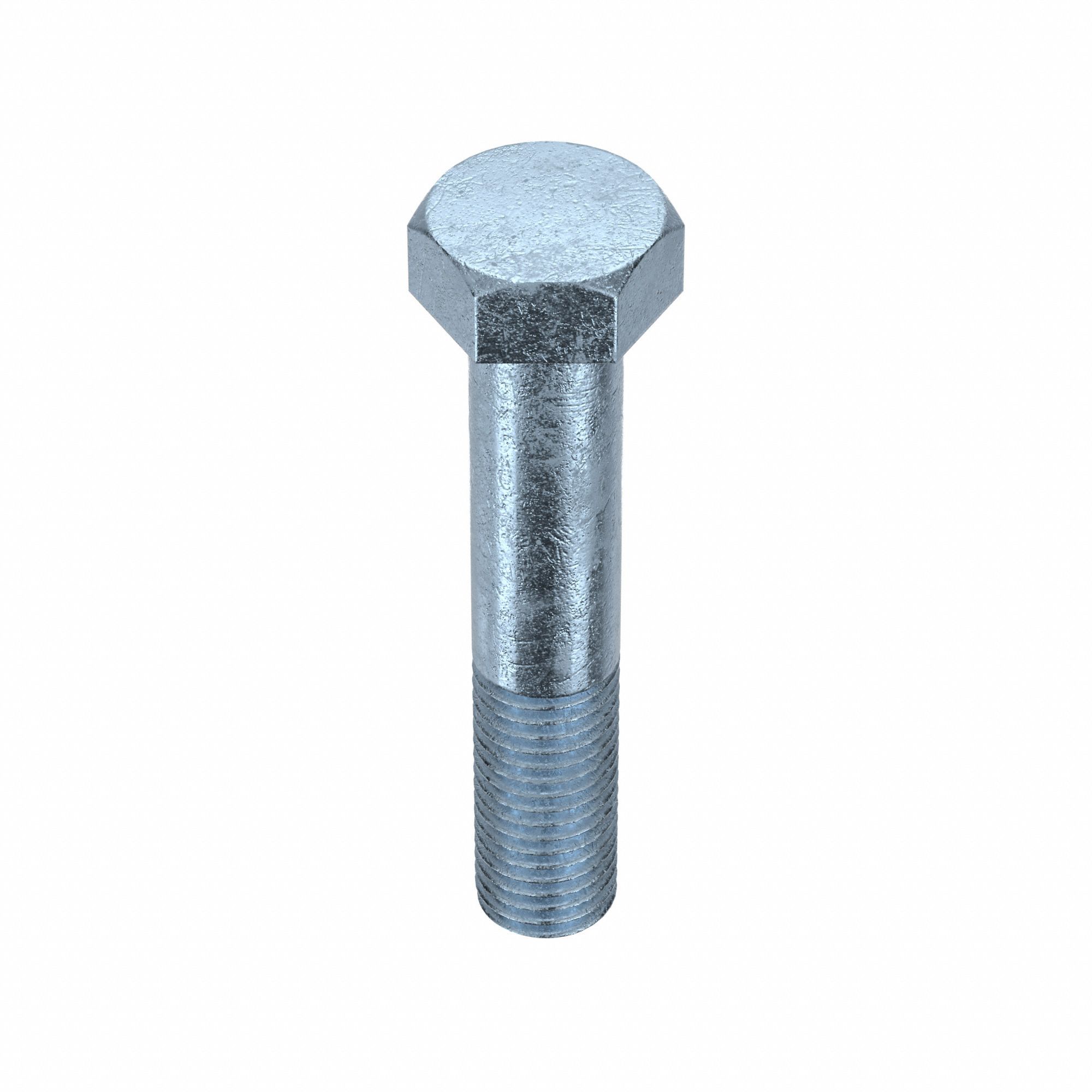 Hex Head Cap Screw: Steel, Grade 5, Zinc Plated, 3/4"-10, Coarse, 4 in lg, Made in USA*, Inch, 5 PK
