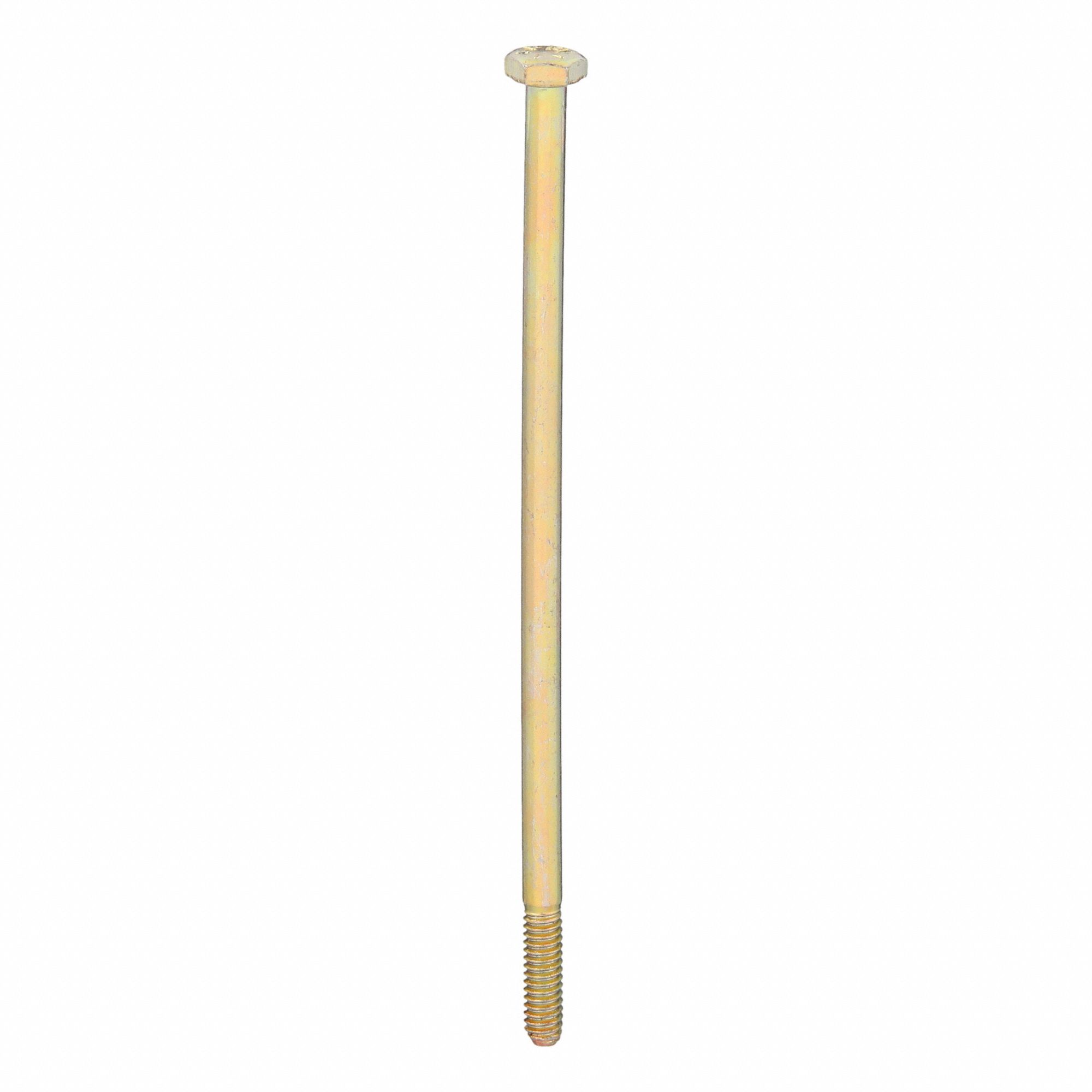 Hex Head Cap Screw: Steel, Grade 8, Zinc Yellow, 1/4"-20, Coarse, 6 in lg, Globally Sourced, 25 PK
