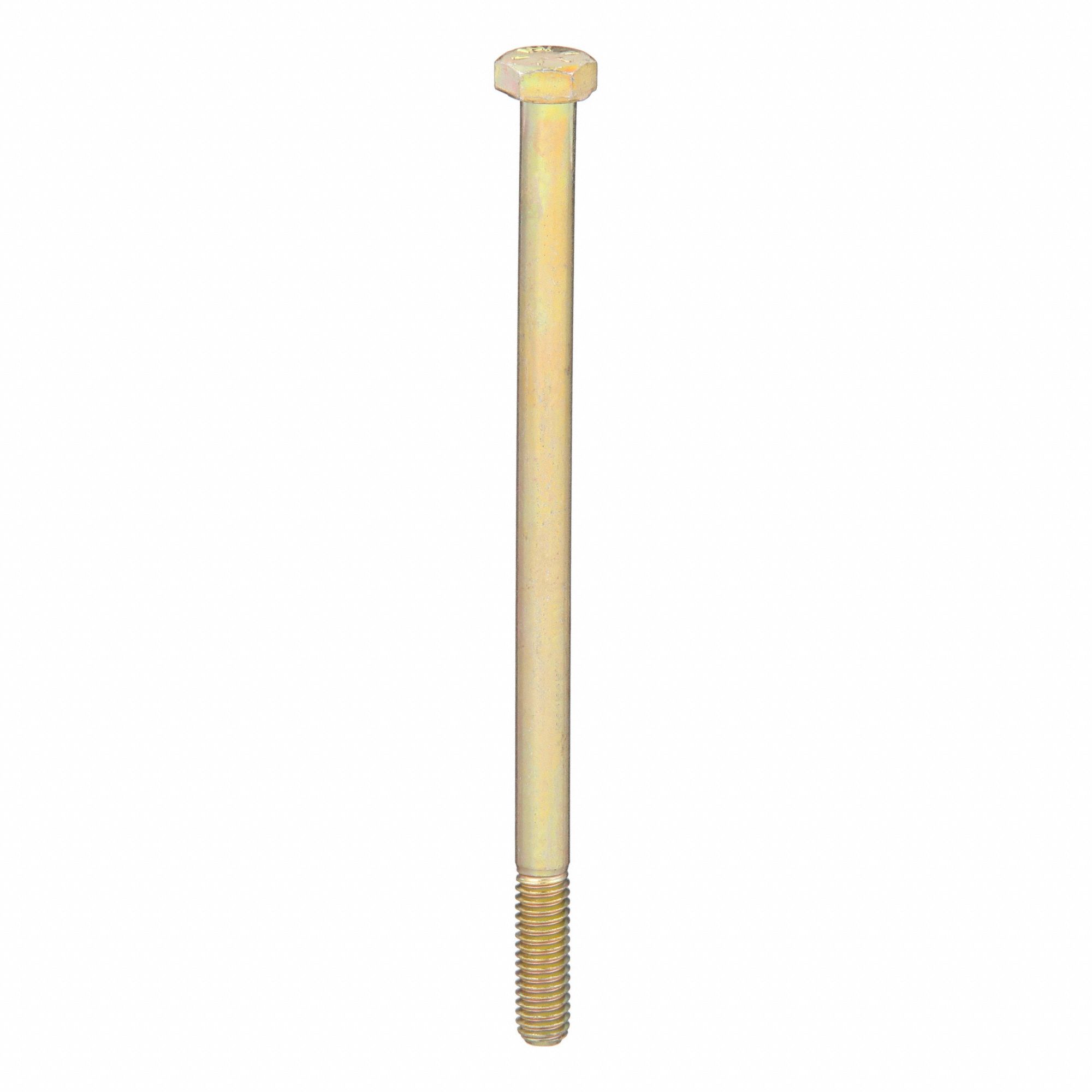 Hex Head Cap Screw: Steel, Grade 8, Zinc Yellow, 5/16"-18, Coarse, 5 1/2 in lg, Made in USA*, 25 PK