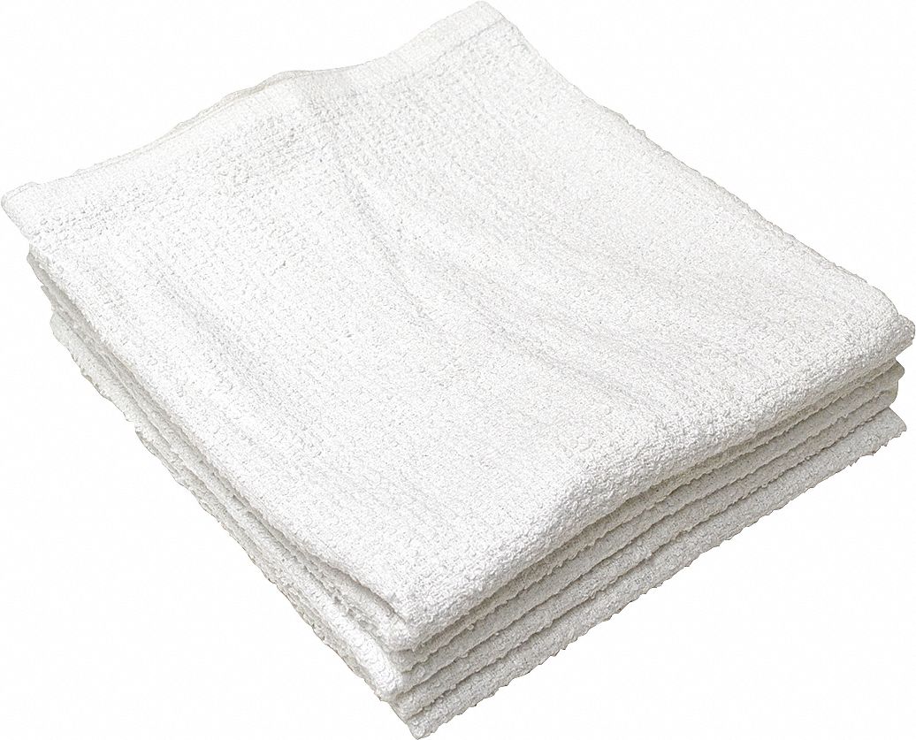 38TU08 - Bar Mop Towel Ribbed Cotton 20inL PK12