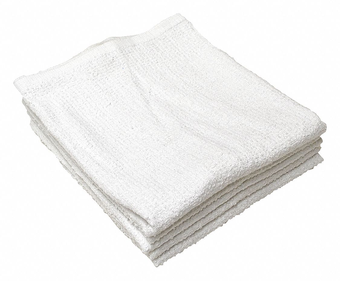 38TU09 - Bar Mop Towel Ribbed Cotton 19inL PK12
