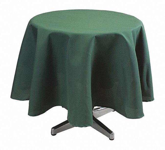 PHOENIX, Round, Forest Green, Tablecloth 38TU15PL72RFO Grainger