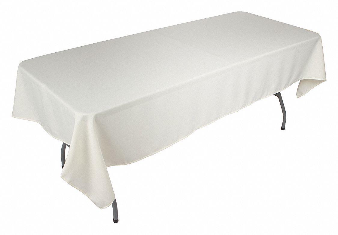 PHOENIX, Rectangle, Ivory, Tablecloth 38TU27PL5270IV Grainger