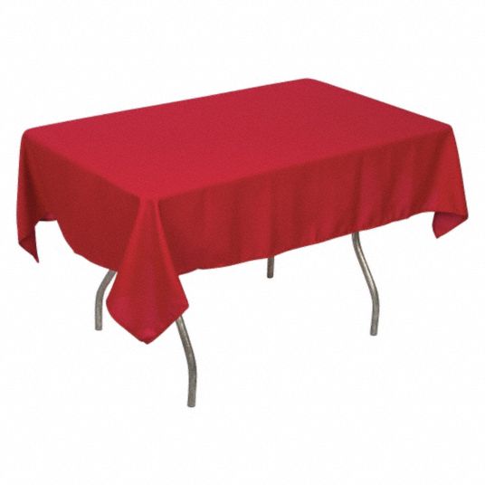 PHOENIX, Rectangle, Red, Tablecloth - 38TU39|PL5296-RD - Grainger