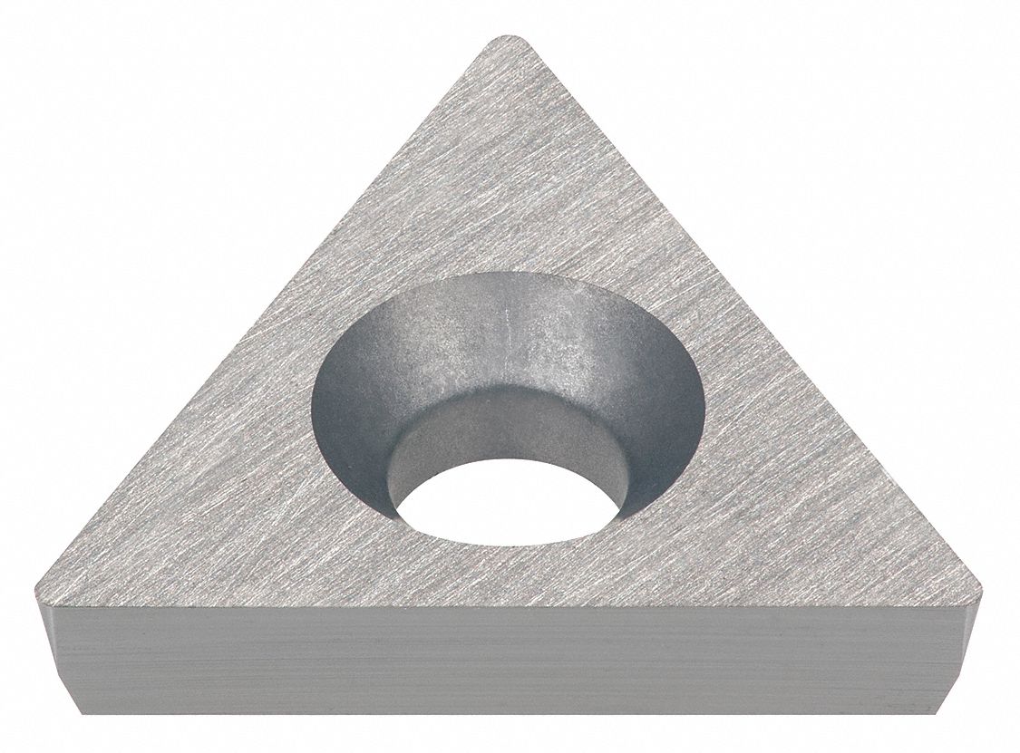 Triangle Turning Insert: 3/8 in Inscribed Circle, Neutral, 11° Clearance Angle, TPGA Insert