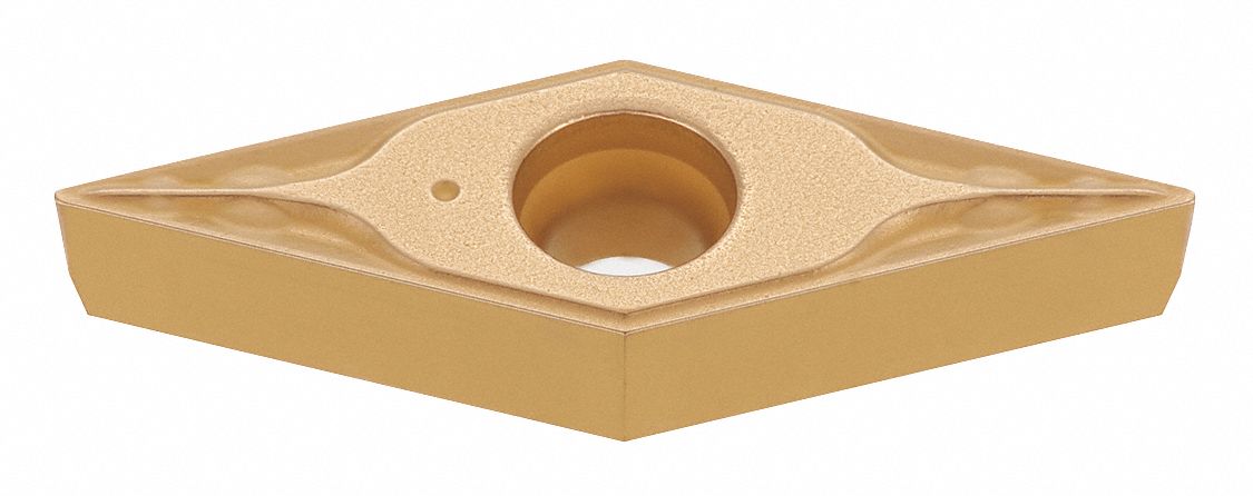 Diamond Turning Insert: VBMT Insert, Neutral, 3/16 in Thick, 0.0080 in Corner Radius, T6120
