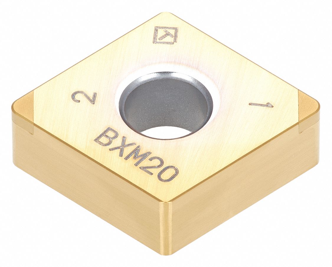 Diamond Turning Insert: CNM Insert, Neutral, 3/16 in Thick, 1/32 in Corner Radius, TiCN