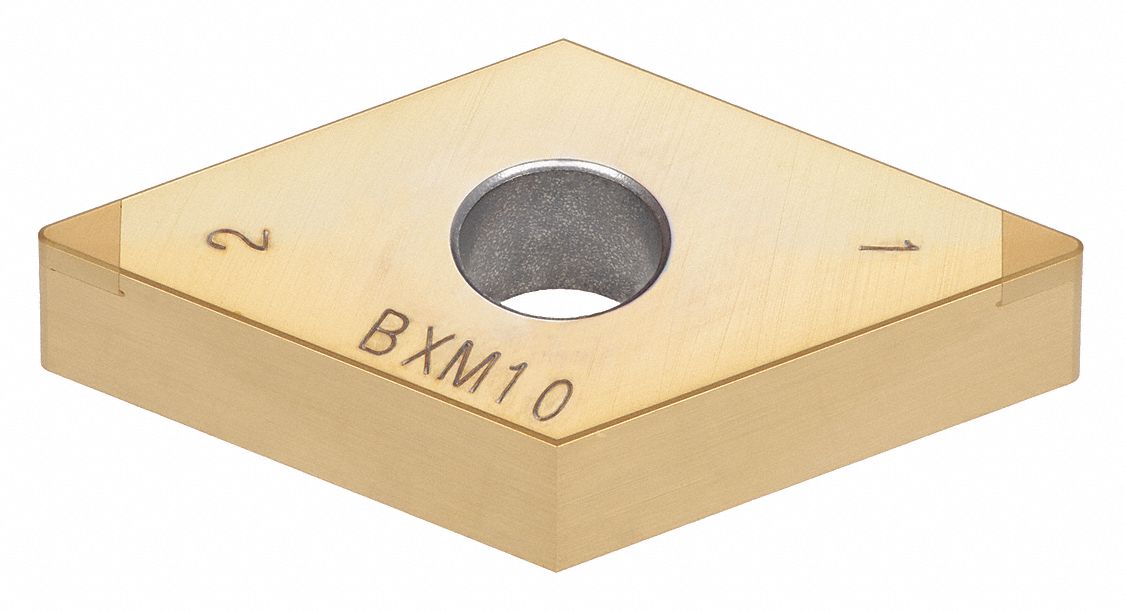 Diamond Turning Insert: DNGA Insert, Neutral, 3/16 in Thick, 1/32 in Corner Radius, TiCN