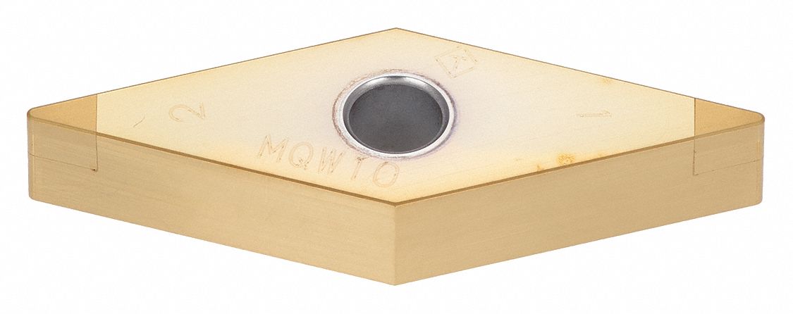 Diamond Turning Insert: VNGA Insert, Neutral, 3/16 in Thick, 1/32 in Corner Radius, TiCN
