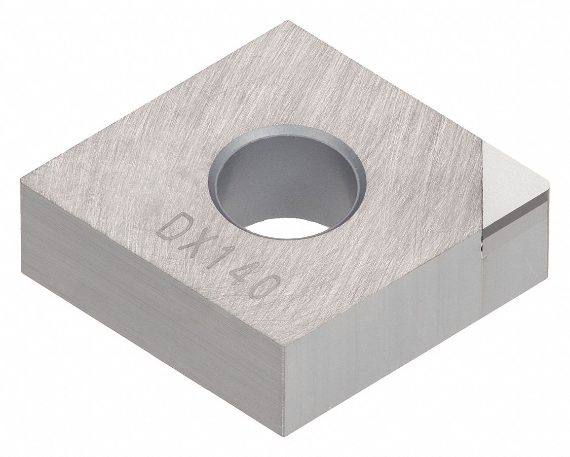 Diamond Turning Insert: CNGA Insert, Neutral, 3/16 in Thick, 1/32 in Corner Radius, DX140