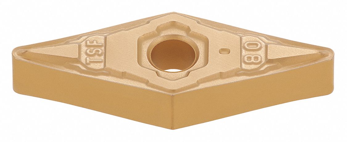 Diamond Turning Insert: VNMG Insert, Neutral, 3/16 in Thick, 1/32 in Corner Radius, T9105