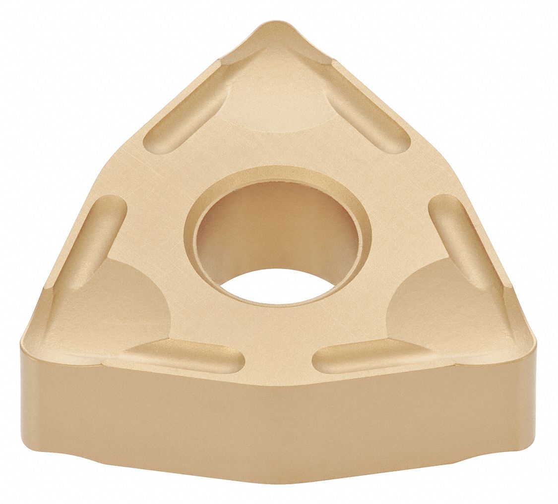 Turning Insert: 1/2 in Inscribed Circle, Neutral, 3/16 in Thick, 0° Clearance Angle, TiCN