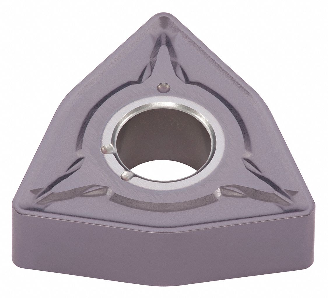 Turning Insert: 1/2 in Inscribed Circle, Neutral, 3/16 in Thick, SH Chip-Breaker, TiAlN