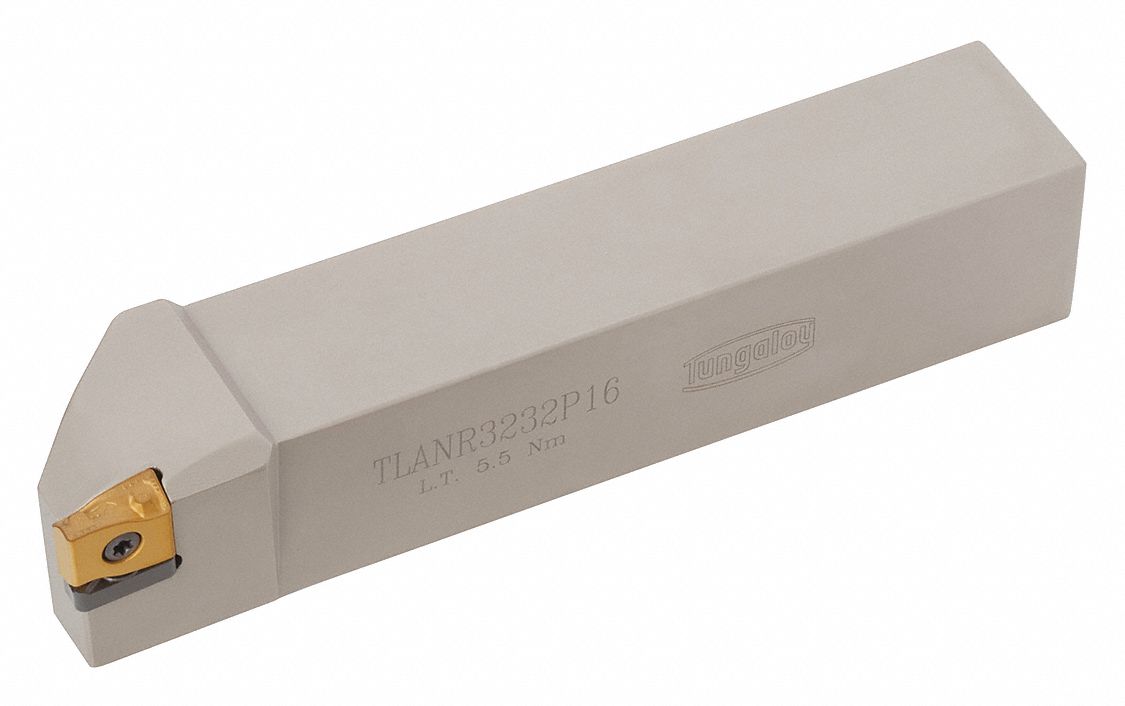 Indexable Turning Toolholder: TLAN Toolholder, L Insert, Rectangle, 93° Approach Angle