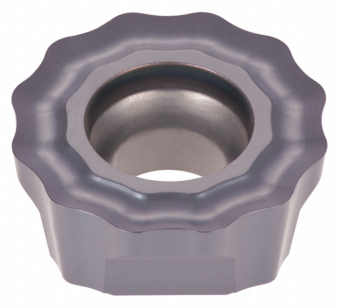 TUNGALOY Round Milling Insert, Inscribed Circle 1/2 in, Rake Positive