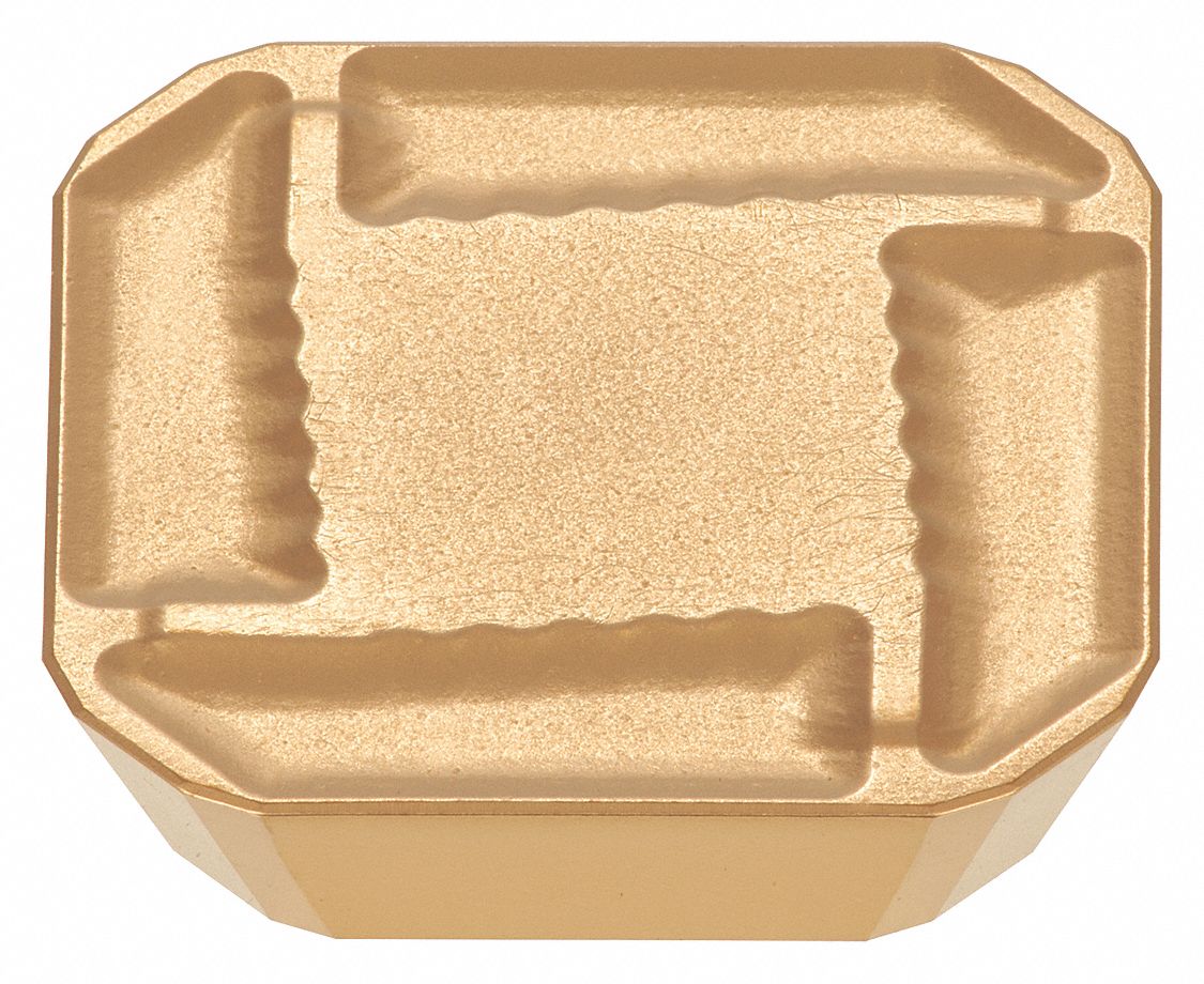 Square Milling Insert: 1/2 in Inscribed Circle, 0.125 in Thick, Chip-Breaker