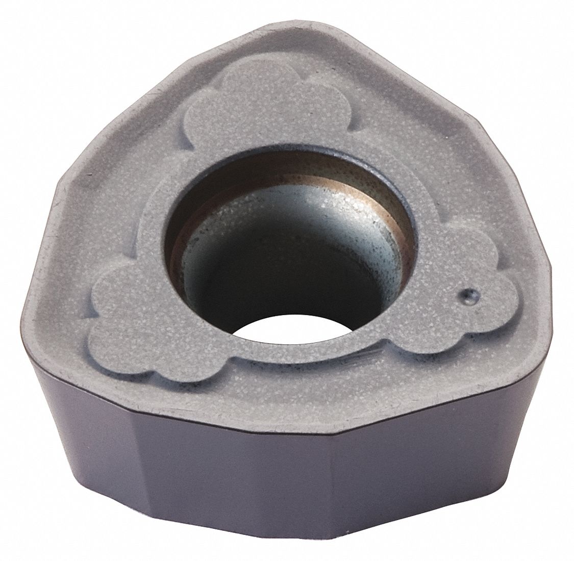 Trigon Milling Insert: 0.374 in Inscribed Circle, 1.50mm Corner Radius, 0.165 in Thick, PVD