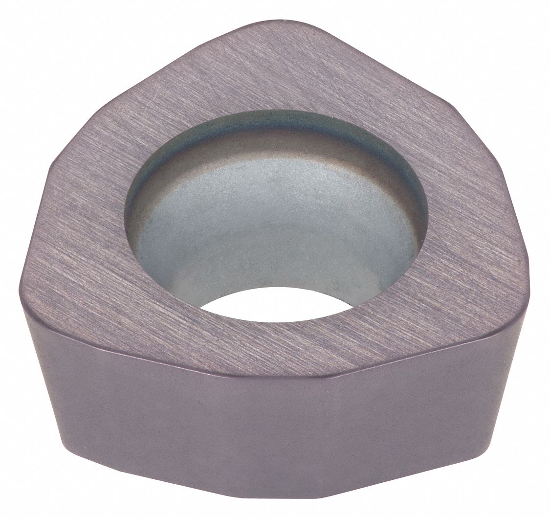 Trigon Milling Insert: 0.374 in Inscribed Circle, 1.50mm Corner Radius, 0.165 in Thick