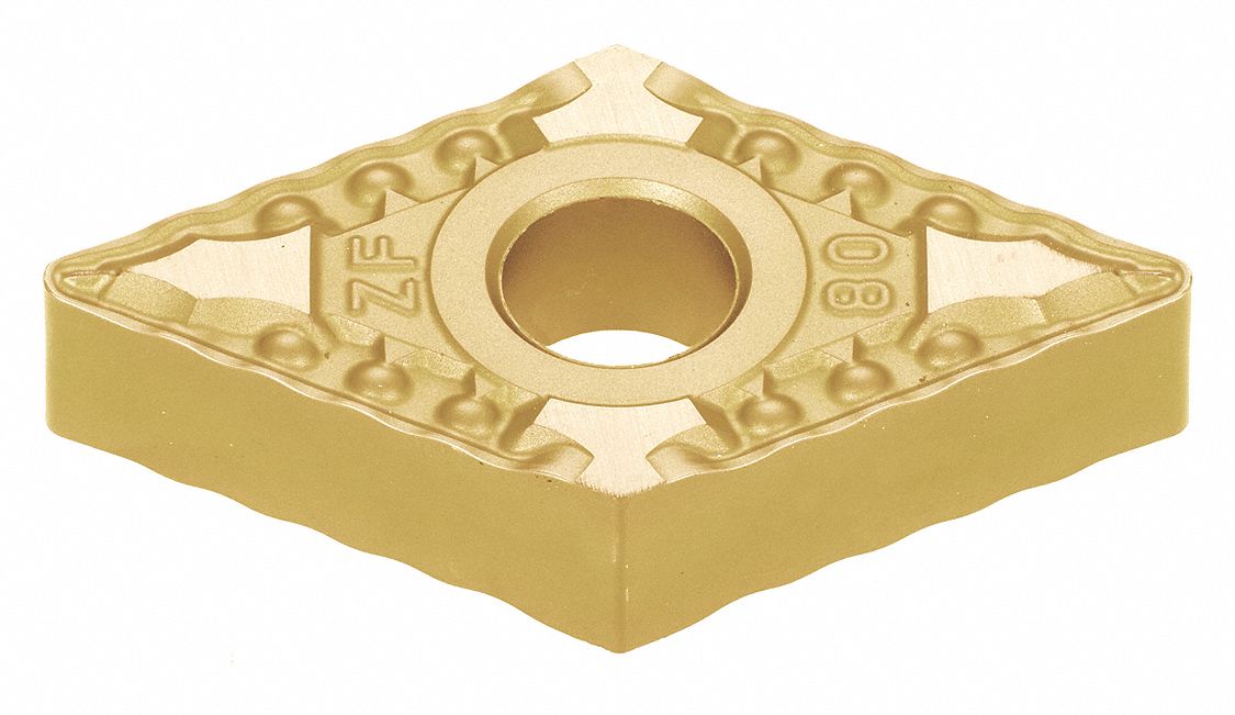Diamond Turning Insert: DNMG Insert, Neutral, 3/16 in Thick, 1/64 in Corner Radius, TiCNO
