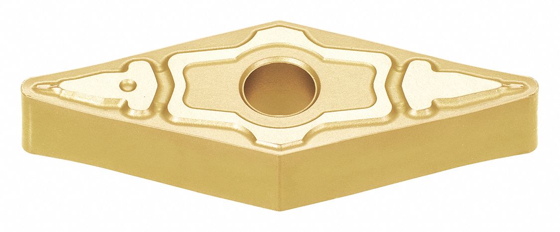 Diamond Turning Insert: VNMG Insert, Neutral, 3/16 in Thick, 1/64 in Corner Radius, TiCNO