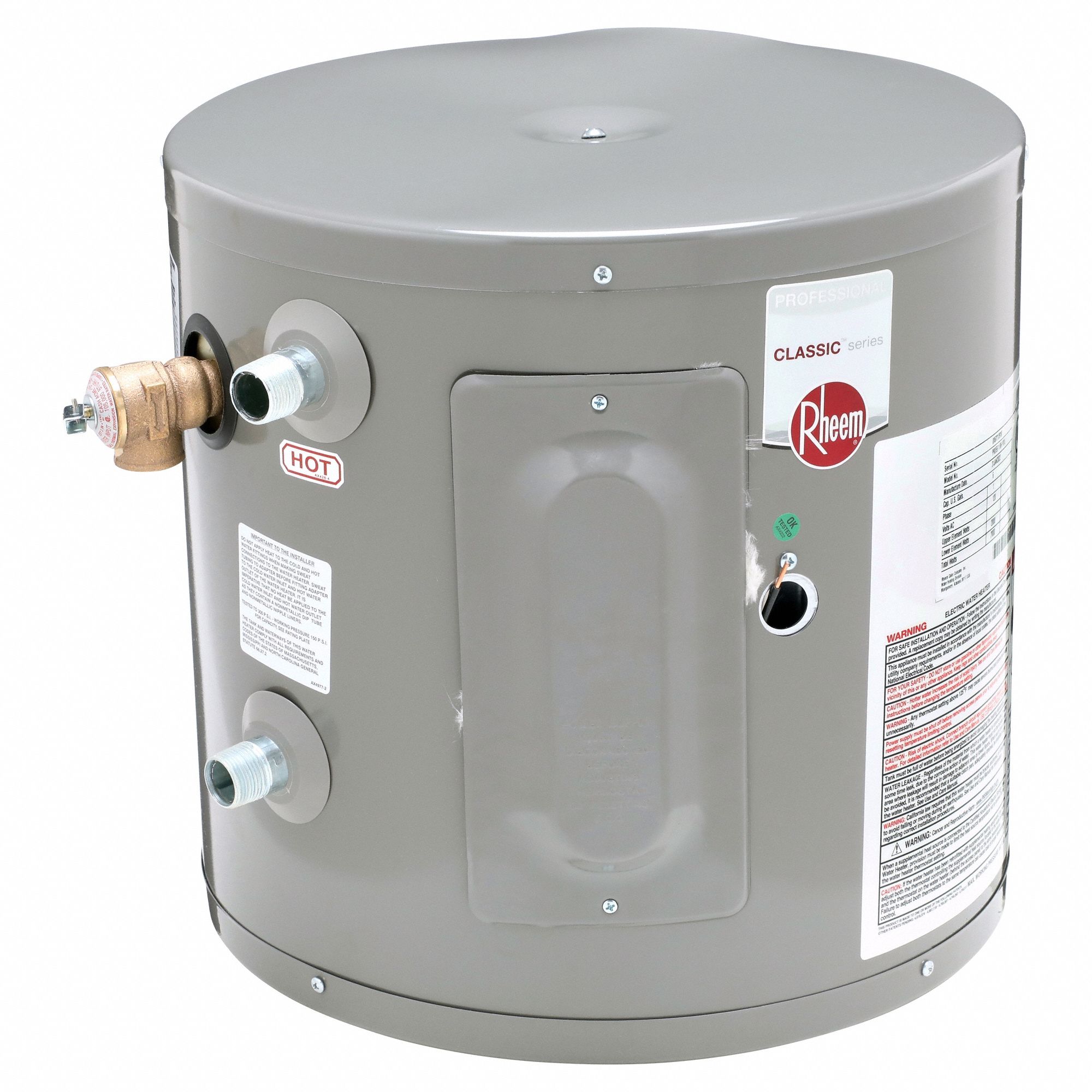 RHEEM, 120V AC, 6 gal, Electric Water Heater - 38UN65