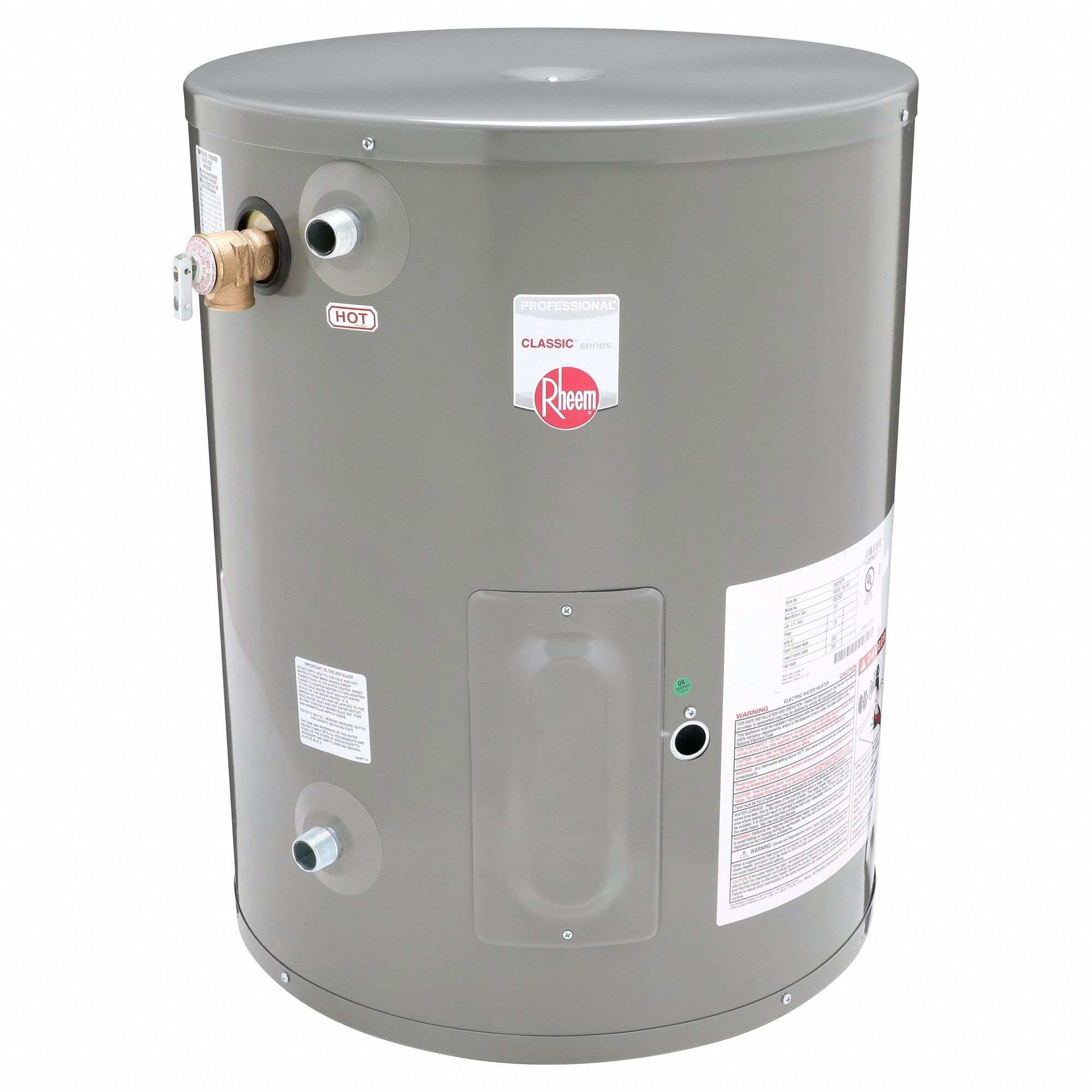 RHEEM, 120V AC, Gal, Electric Water Heater 38UN68