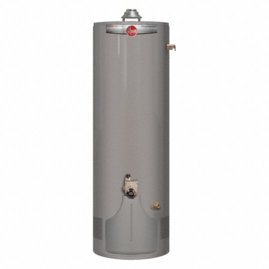 RHEEM Residential Gas Water Heater, 50.0 gal Tank Capacity, Natural Gas ...