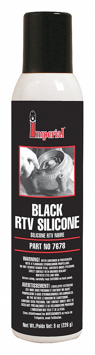 RTV Silicone Sealant: Multipurpose, -75° to 500°F Temp. Range, 24 hr Full Cure, 8 oz