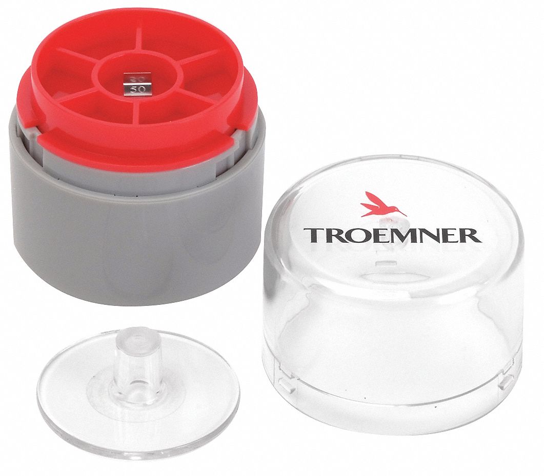 Calibration Weight: 50 mg Nominal Mass, 1, Accredited, Aluminum, Case, Metric