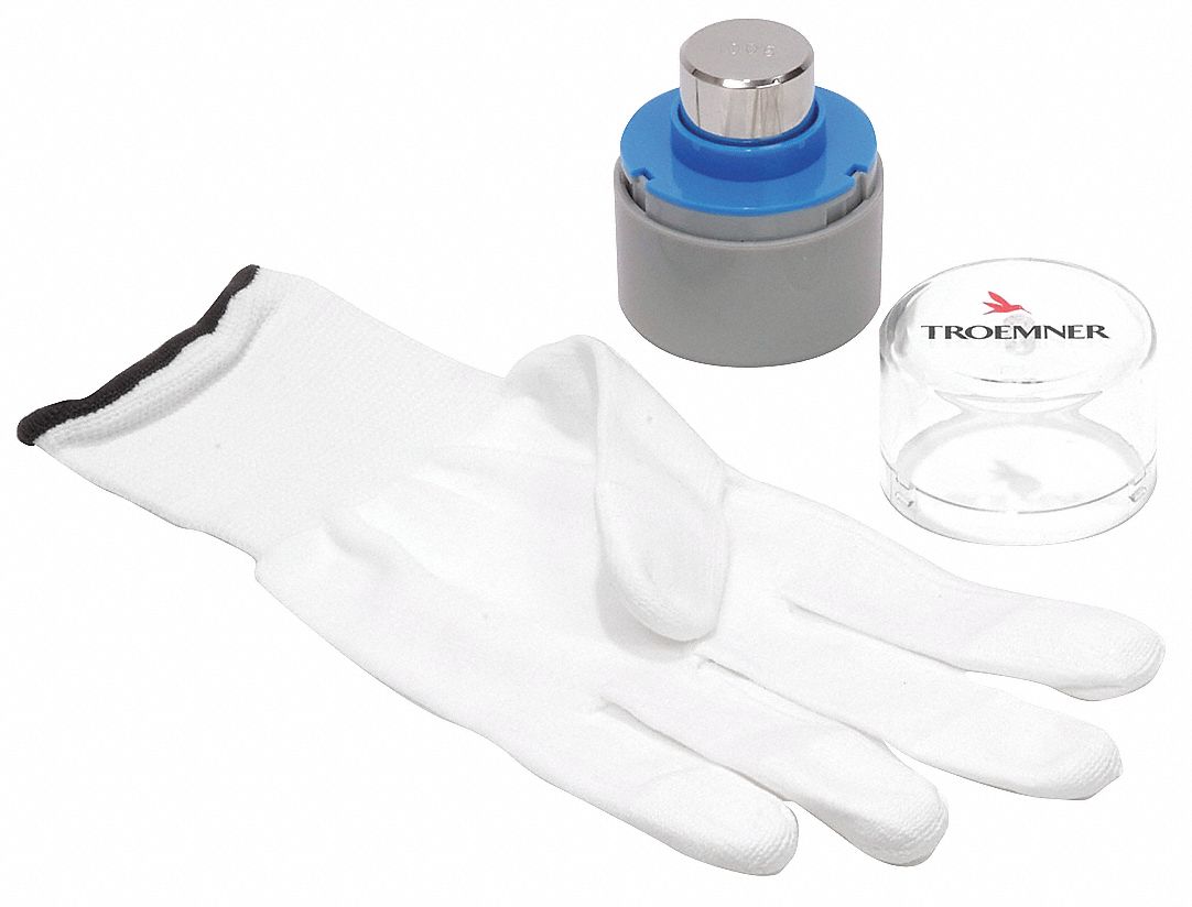 Calibration Weight: 100 g Nominal Mass, 1, Accredited, Stainless Steel, Case, Metric