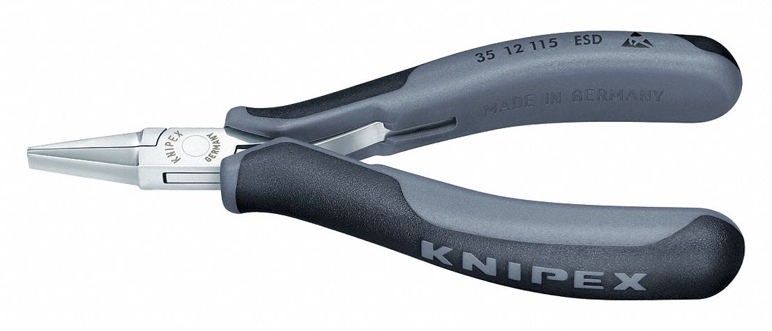 Flat smooth nose pliers for mechanics KNIPEX 35 12 115