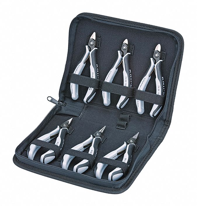 ENSMBL PINCE PRECISION,ERGONOMIQUE,6 PCS