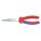 LONG NOSE PLIER, 1 IN MAX JAW OPENING, 8 IN OVERALL L, 3 IN JAW L, ⅛ IN TIP W, SERRATED, CUTTER