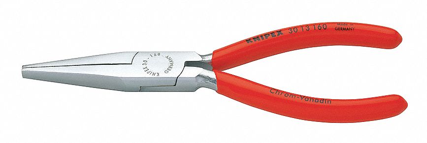 Long Nose Plier, 6-1/4" L, Serrated