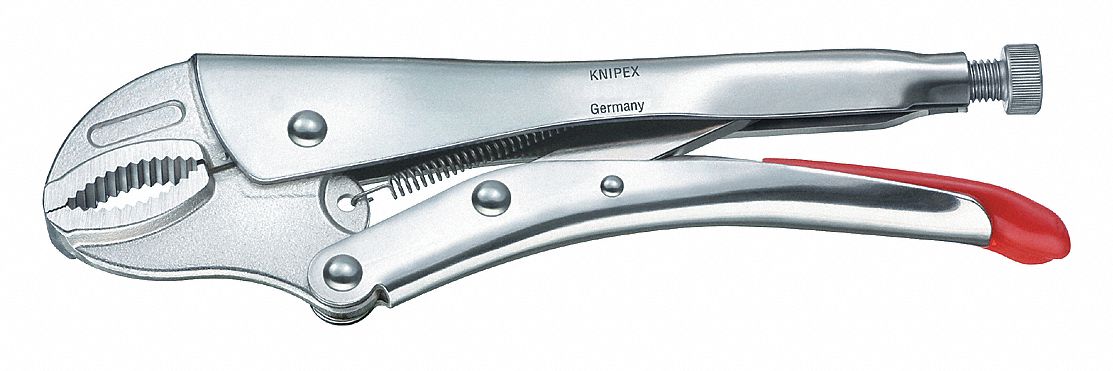 Locking Plier, Plain Grip, 7-1/4" L