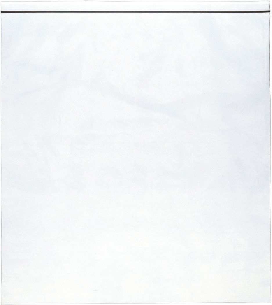 RECLOSABLE POLY BAG, 4 MIL THICK, 18 IN W, 20 IN L, FLAT PACK, ZIP, POLYETHYLENE, 250 PK