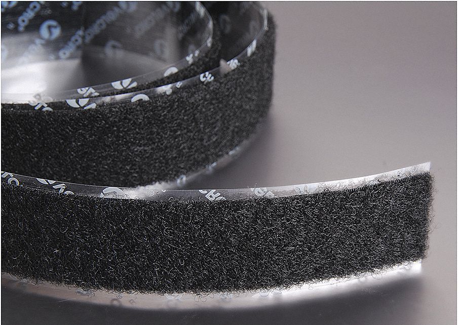 Velcro Brand - 4 inch Black Loop: Pressure Sensitive Adhesive - Rubber