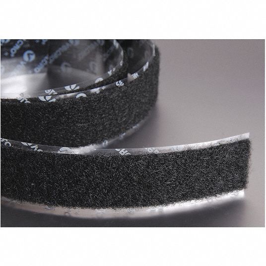 Velcro Brand - 5/8 inch Black Loop: Pressure Sensitive Adhesive - Rubber