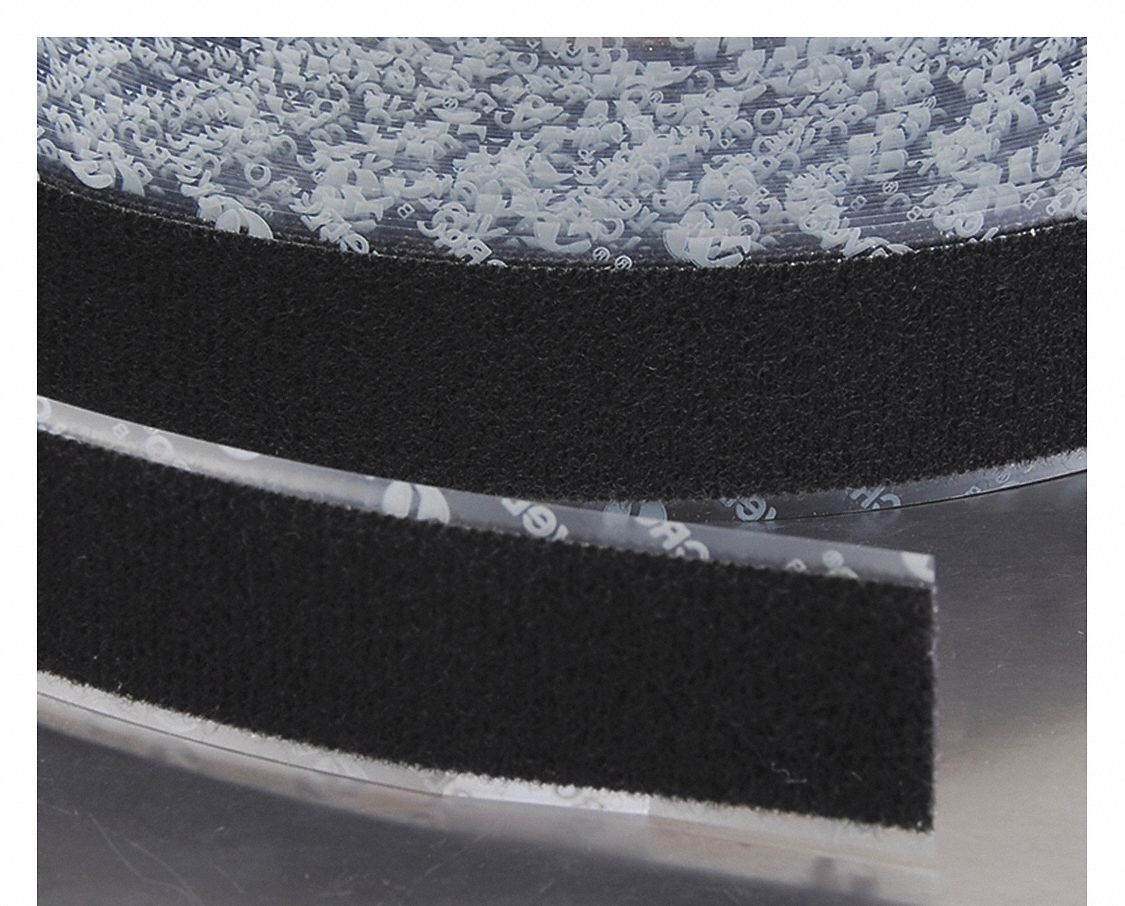 Velcro Brand - 5/8 inch Black Loop: Pressure Sensitive Adhesive - Rubber