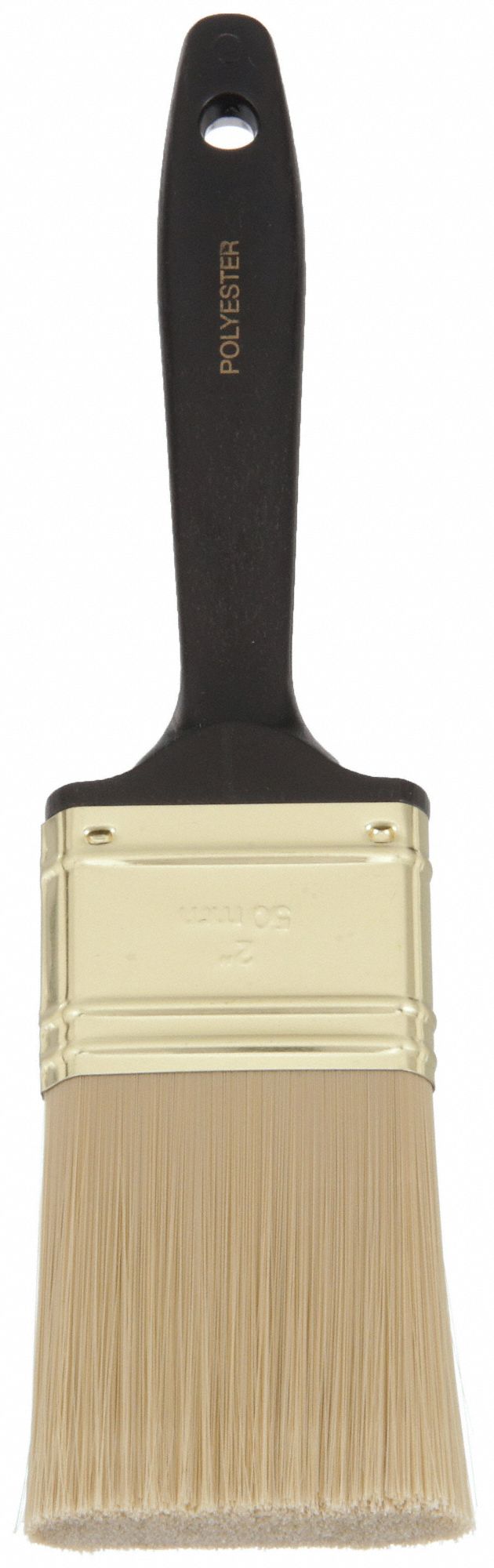 Paint Brush: Flat Sash Brush, 2 in, Synthetic, Polyester