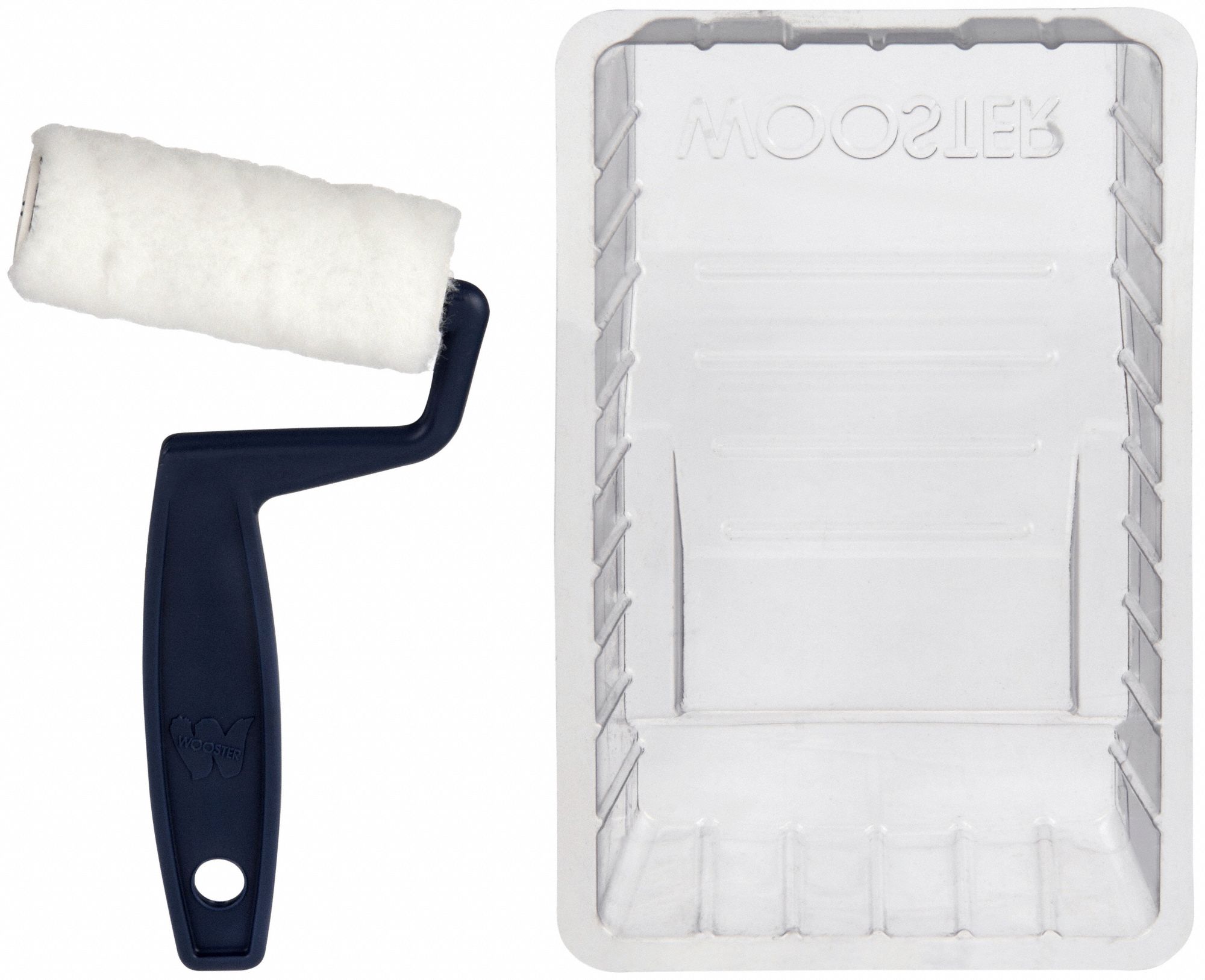 TRIM PAINT ROLLER KIT, 3 IN ROLLER L, 6 1/8 IN OVERALL L, WIRE ROLLER FRAME