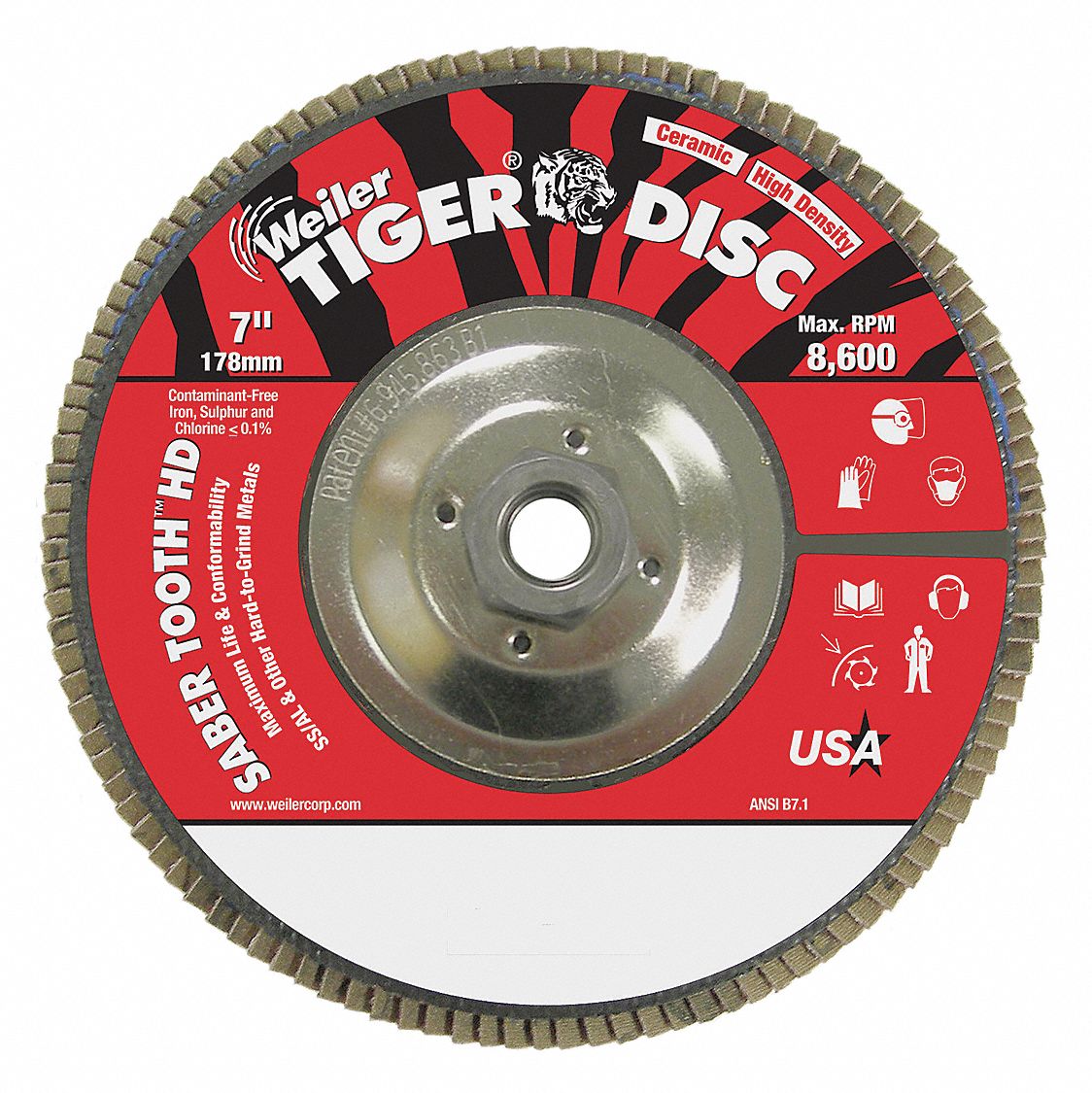 Flap Disc, Ceramic Alumina, 8600rpm, 40Grit