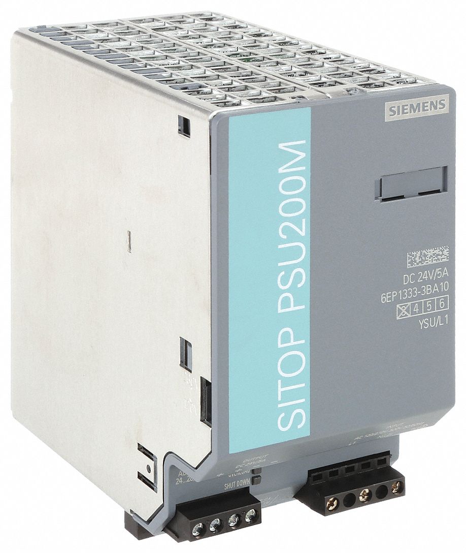 DC Power Supply: DIN Rail, 140 W Output Power - Rated, 5 A Current - Output, Single Phase