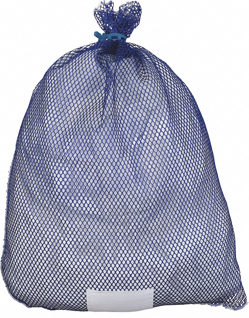 LAUNDRY BAG,BLUE,RUBBER CLOSURE,PK12